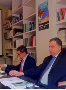 El Presidente de ANEFHOP y Director de General de Hormigones, D. Pablo López-Fanjul, junto al Director General de la asociación, D. Antonio Tovar